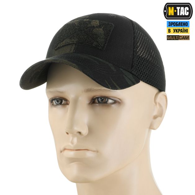 M-Tac бейсболка Elite тактическая с сеткой NYCO Extreme Multicam Black