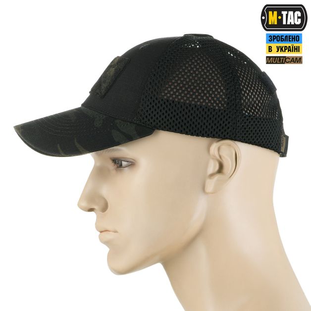 M-Tac бейсболка Elite тактическая с сеткой NYCO Extreme Multicam Black