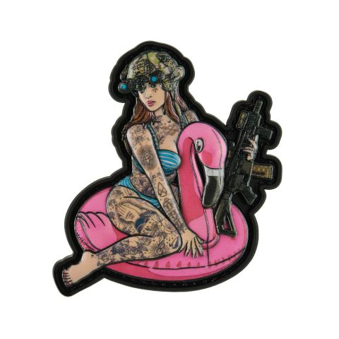 Нашивка Flamingo girl PVC