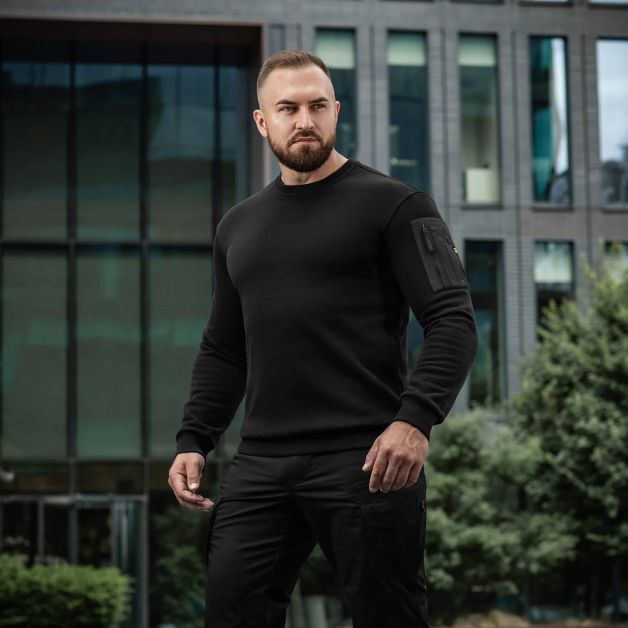 M-Tac світшот Nylon Pocket Cotton Hard Black