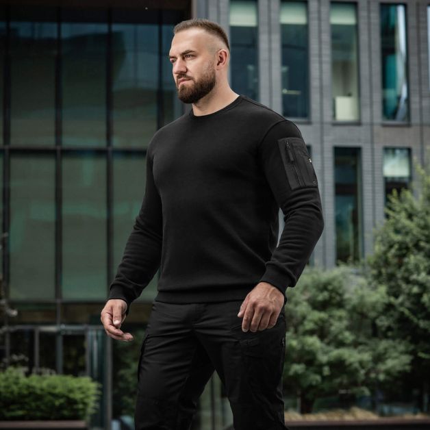 M-Tac світшот Nylon Pocket Cotton Hard Black