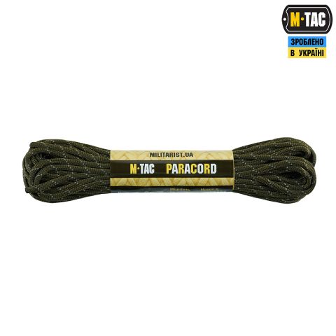 M-Tac паракорд 550 type III 15m OD Green Reflective