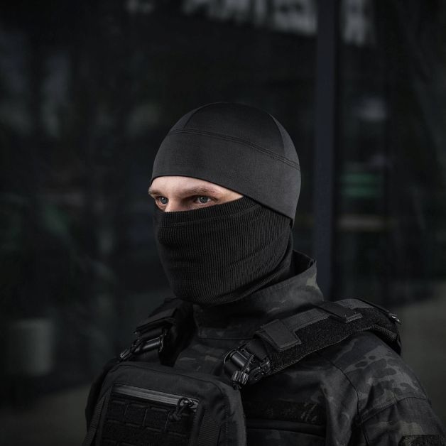 M-Tac шапка-підшоломник мікрофліс ріп-стоп Black