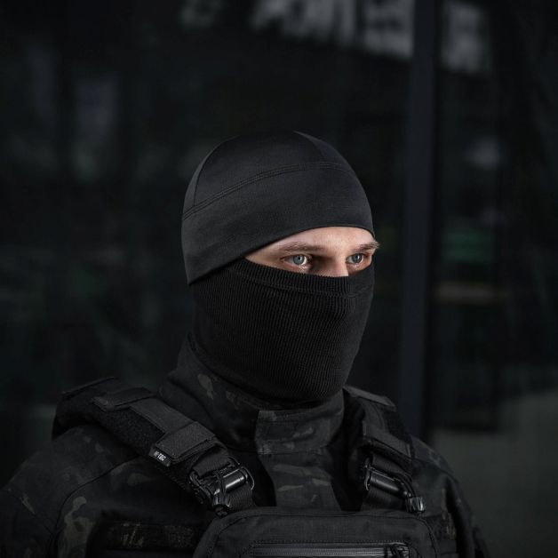 M-Tac шапка-підшоломник мікрофліс ріп-стоп Black