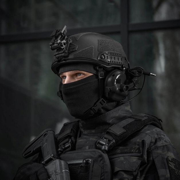 M-Tac шапка-підшоломник мікрофліс ріп-стоп Black