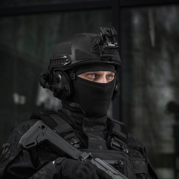 M-Tac шапка-підшоломник мікрофліс ріп-стоп Black
