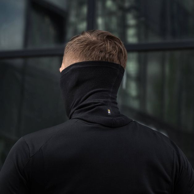 M-Tac шарф-труба длинный микрофлис рип-стоп Black