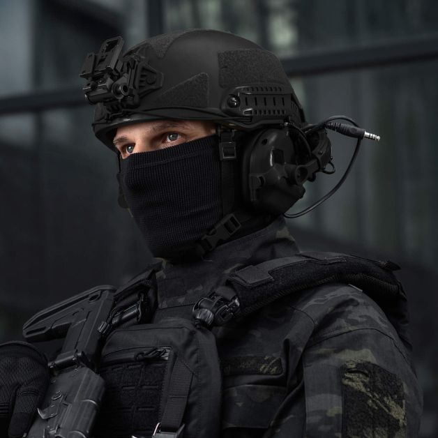 M-Tac шарф-труба длинный микрофлис рип-стоп Black