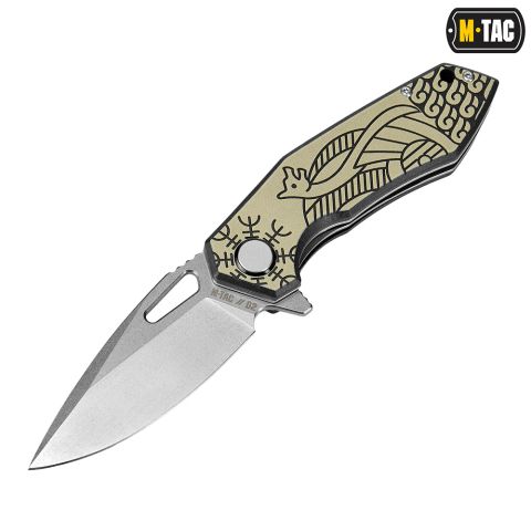 M-Tac ніж складний Type 12 Scandinavian Stonewash Black/Sand