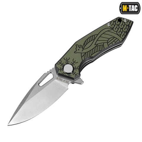 M-Tac ніж складний Type 12 Scandinavian Stonewash Black/Olive