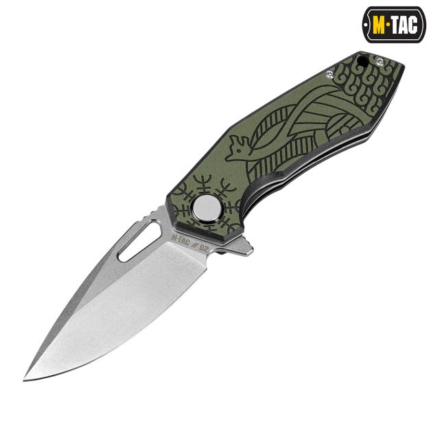 M-Tac ніж складний Type 12 Scandinavian Stonewash Black/Olive