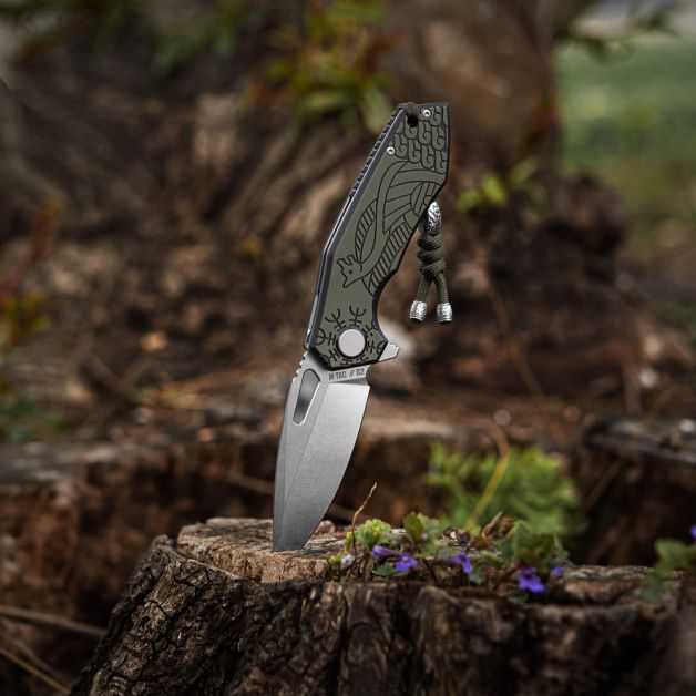 M-Tac ніж складний Type 12 Scandinavian Stonewash Black/Olive
