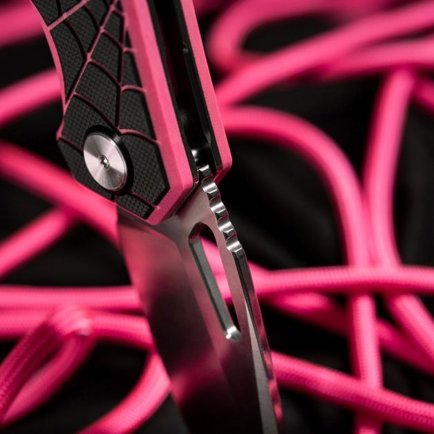 M-Tac ніж складний Type 12 Spider Web Black/Pink/Steel