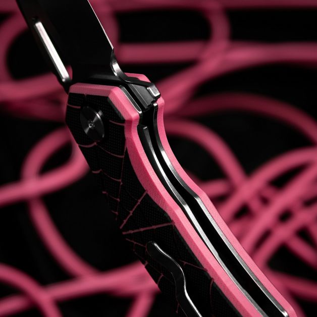 M-Tac ніж складний Type 12 Spider Web Black/Pink/Steel
