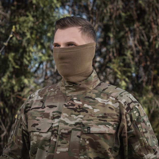 M-Tac шарф-труба анатомічний мікрофліс ріп-стоп Tan