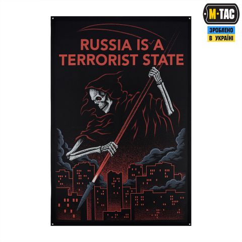 M-Tac банер russia is a terrorist state 900x1300 Black