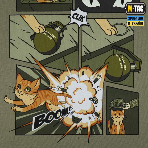 M-Tac футболка Orange Cat Cotton Hard Light Olive