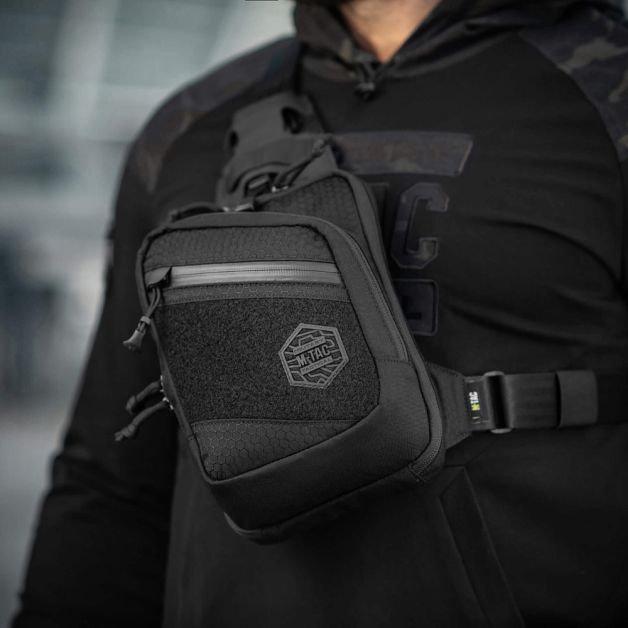 M-Tac сумка Sling Pistol Bag Hex з липучкою Black