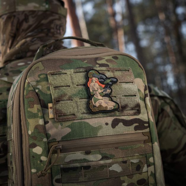 M-Tac нашивка Tactical girl №6 PVC redhead Hooligan Olive V2