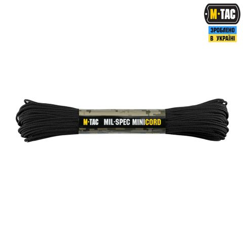 M-Tac паракорд Minicord Mil-Spec 30m Black