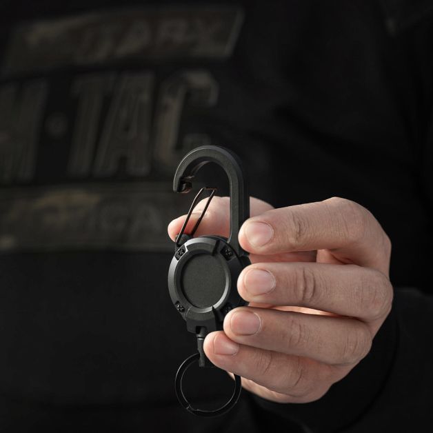 M-Tac карабин с тросиком для ключей Black