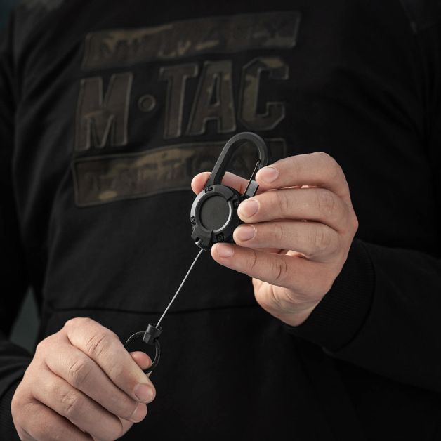 M-Tac карабин с тросиком для ключей Black