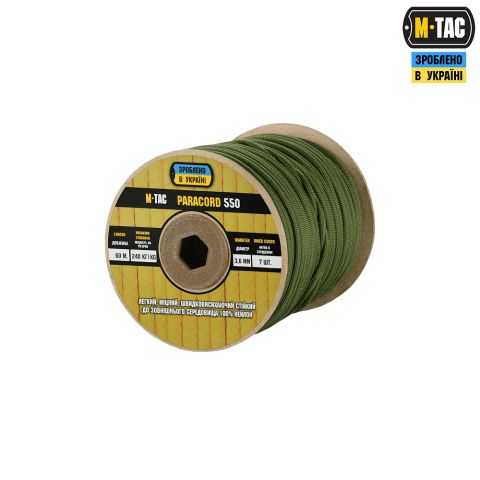 M-Tac паракорд 550 type III 60m Army Green