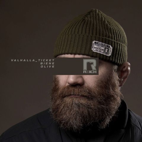 R3ICH шапка біні "Valhalla ticket" olive