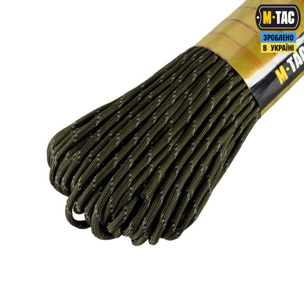 M-Tac паракорд 475 30m OD Green Reflective