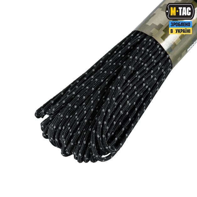 M-Tac паракорд Minicord Mil-Spec 30m Black Reflective