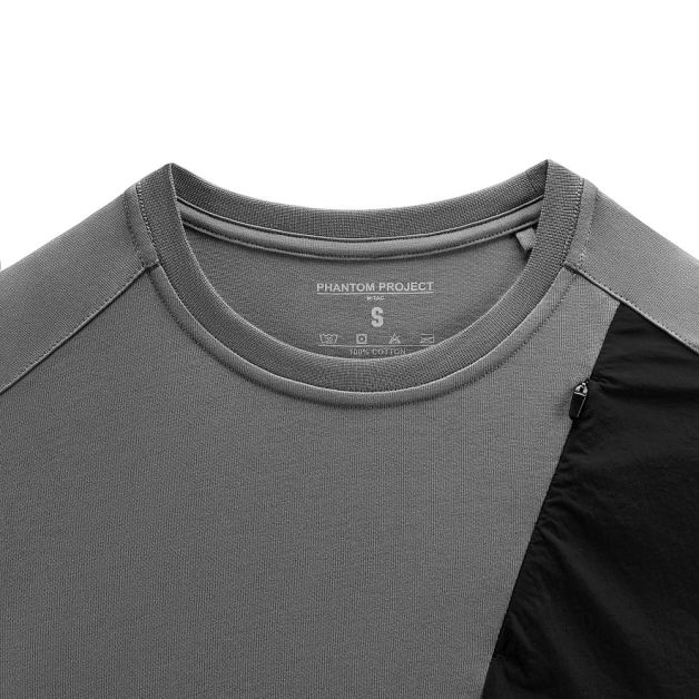 Phantom Project/M-Tac футболка Zipper combo Cotton Nylon Light Grey