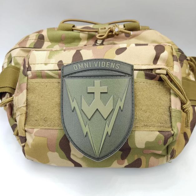 Нашивка ПВХ ЗСУ 14 радіотехнічна бригада Omni Videns польвои