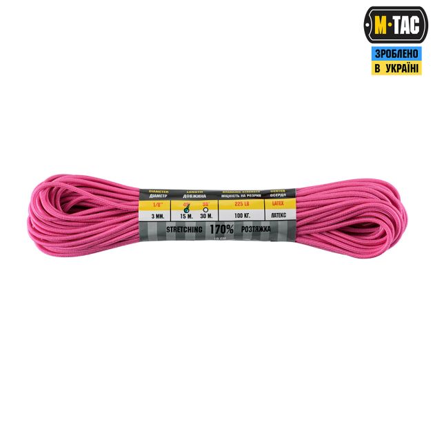 M-Tac паракорд Shock-Cord 3mm 15m Neon Pink