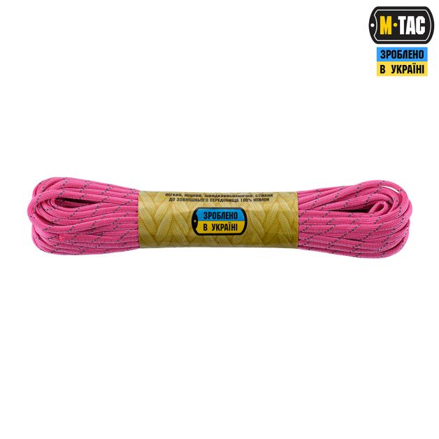 M-Tac паракорд 550 type III 15m Neon Pink Reflective