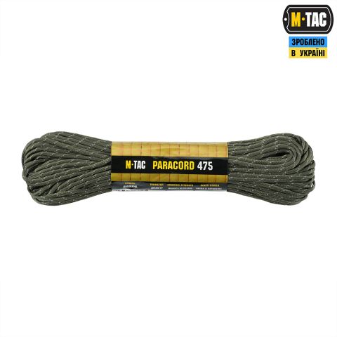 M-Tac паракорд 475 30m Ranger Green Reflective