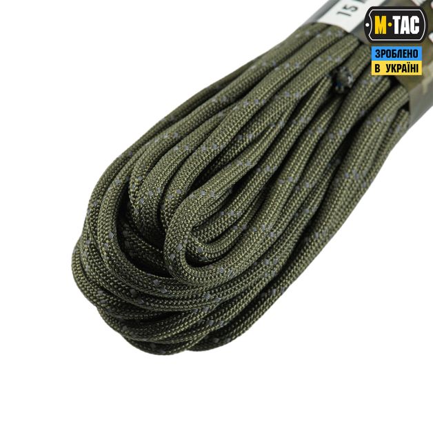 M-Tac паракорд 550 mil-spec 15m Ranger Green Reflective