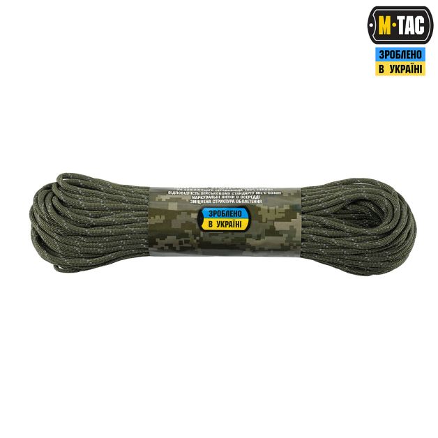 M-Tac паракорд 550 mil-spec 30m Ranger Green Reflective