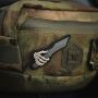 M-Tac нашивка Skeleton Knife PVC Grey