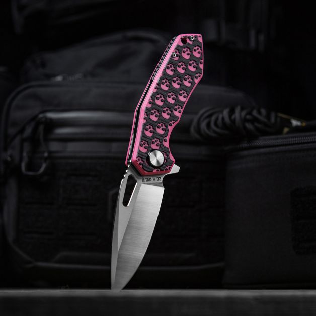 M-Tac ніж складний Type 12 Skull Black/Pink/Steel