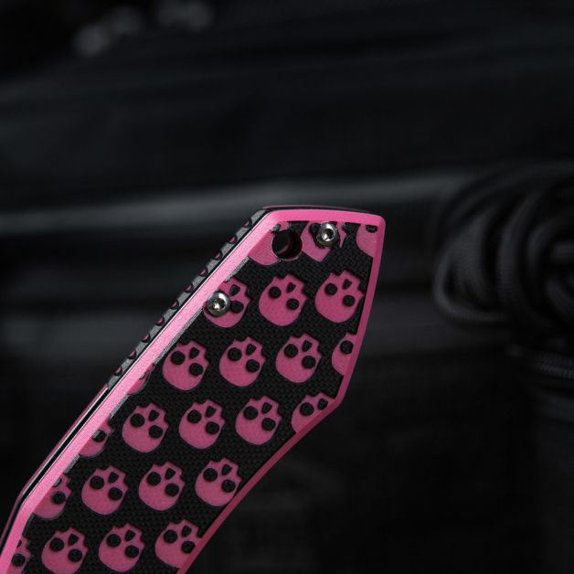 M-Tac ніж складний Type 12 Skull Black/Pink/Steel