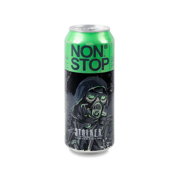 Non Stop Напій енергетичний Stalker Green безалкогольний сильногазований 0,5л