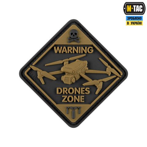 M-Tac нашивка Drones Zone PVC Black/Coyote