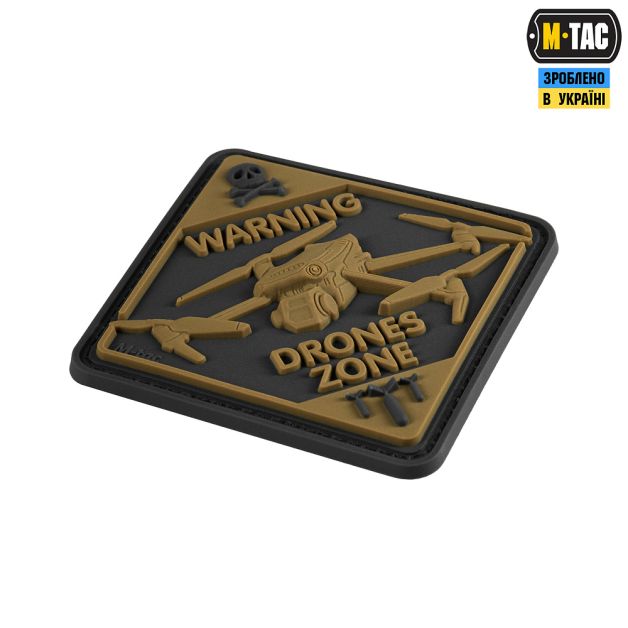 M-Tac нашивка Drones Zone PVC Black/Coyote
