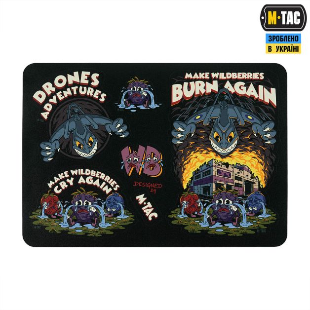 M-Tac наклейки Drones Adventures Sticker Pack Black