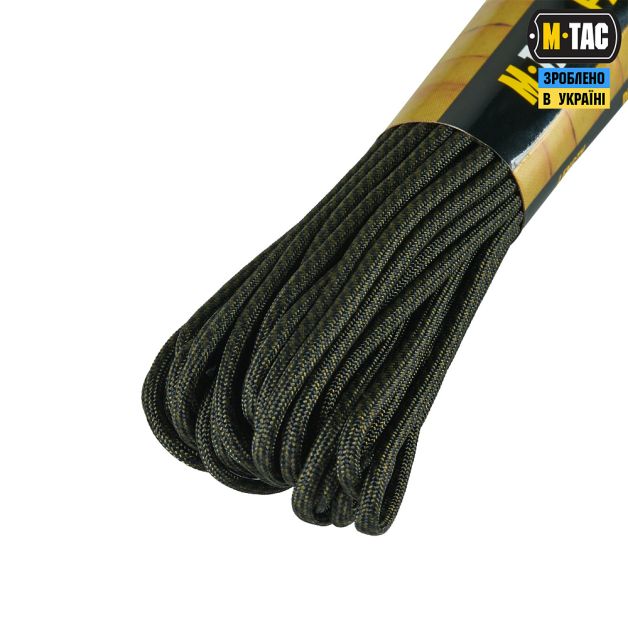 M-Tac паракорд 475 15m Black/Od Green Stairs