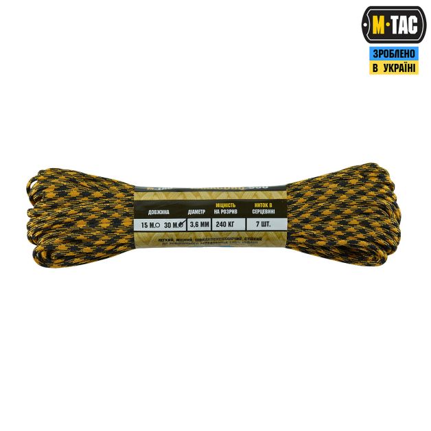 M-Tac паракорд 550 type III 30m Black/Goldenrod