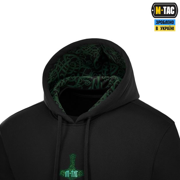 M-Tac кофта Hoodie Ragnarok Night Vision Cotton Hard Black
