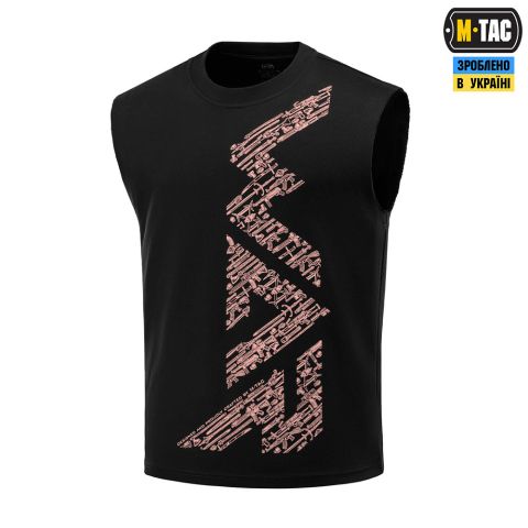 M-Tac футболка безрукавка WAR Cotton Hard Black/Ash Rose