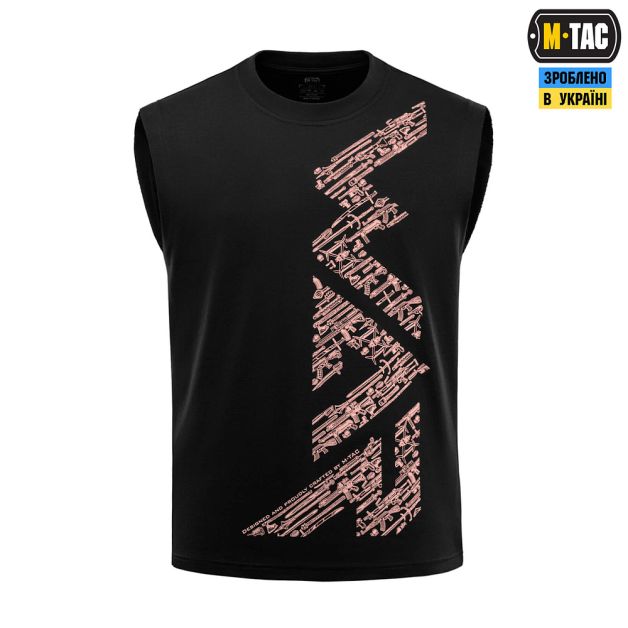 M-Tac футболка безрукавка WAR Cotton Hard Black/Ash Rose