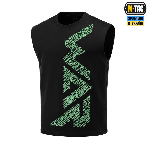 M-Tac футболка безрукавка WAR Cotton Hard Black/Mint